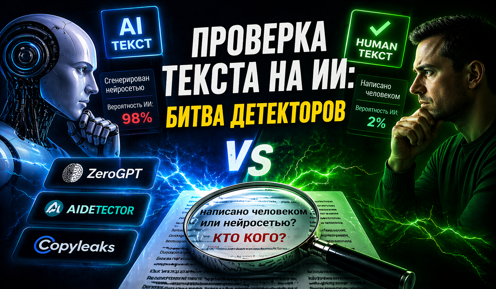 Проверка текста на ИИ: битва детекторов